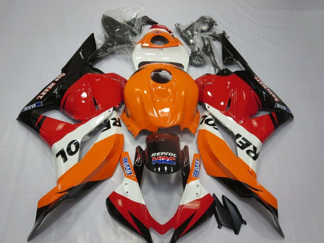 Carenados Moto Honda CBR600RR 2009-2012 - Naranja Blanco Rojo Negro Brillante Repsol HRC