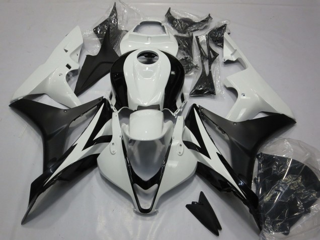 Kits Carenado Moto Honda CBR600RR 2007-2008 - Blanco Negro Mate