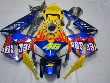 Carenados Moto Honda CBR600RR 2005-2006 - Amarillo Azul Rossi 46