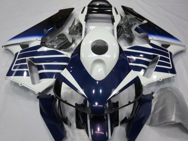 Carenados Moto Honda CBR600RR 2003-2004 - Blanco Azul Fade