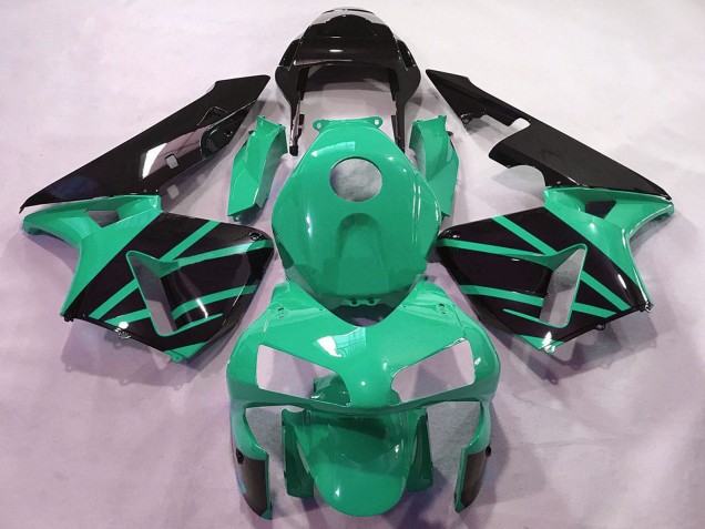 Carenados Moto Honda CBR600RR 2003-2004 - Verde Menta Negro Brillante OEM Estilo