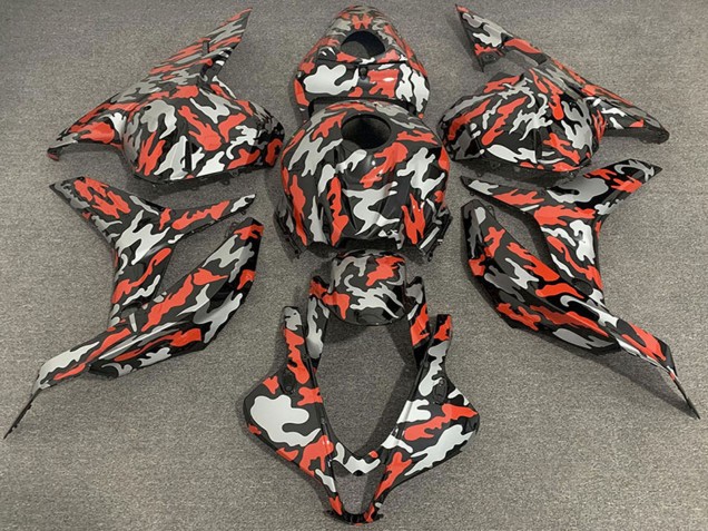 Carenados Moto Honda CBR600RR 2009-2012 - Rojo Gris Camouflage