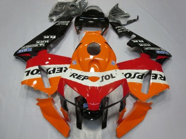 Carenados Moto Honda CBR600RR 2005-2006 - Naranja Blanco Rojo Negro Brillante Repsol