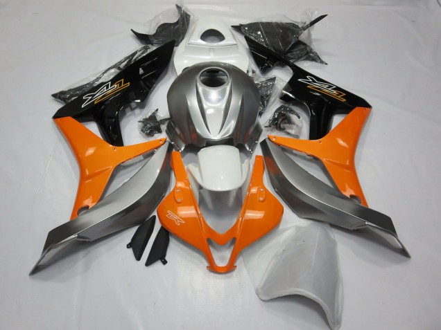 Carenados Moto Honda CBR600RR 2007-2008 - Plata Naranja Negro Brillante