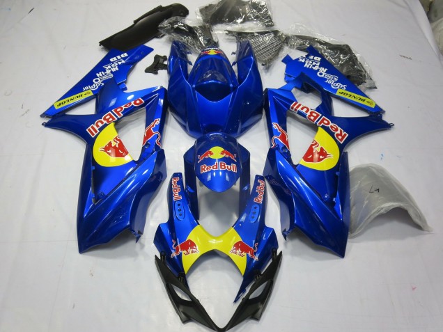 Carenados Moto Suzuki GSXR 1000 2007-2008 - Azul Amarillo Rojo Bull