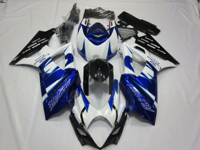 Carenados Moto Suzuki GSXR 1000 2007-2008 - Blanco Azul Negro Corona Alstare