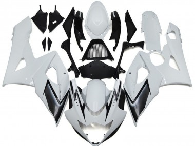 Carenados Moto Suzuki GSXR 1000 2005-2006 - Blanco Brillante Plata Negro