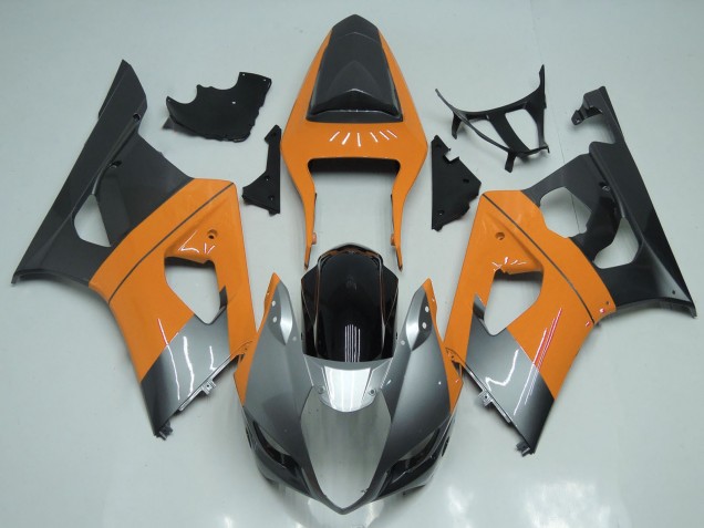 Carenados Moto Suzuki GSXR 1000 2003-2004 - Naranja Claro Plata Negro