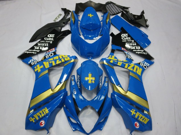 Carenados Moto Suzuki GSXR 1000 2007-2008 - Azul Oro Negro Rizla