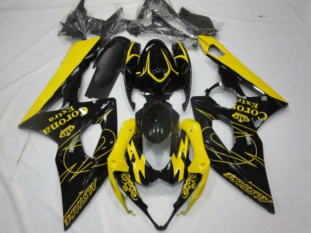 Carenados Moto Suzuki GSXR 1000 2005-2006 - Amarillo Negro Corona Alstare