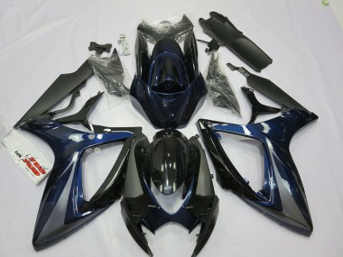 Carenados Moto Suzuki GSXR 600 / GSXR 750 2006-2007 - Azul Gris Negro Raya