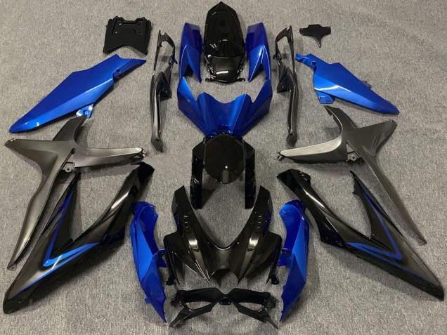 Carenados Moto Suzuki GSXR 600 / GSXR 750 2008-2010 - Azul Gris Negro Brillante