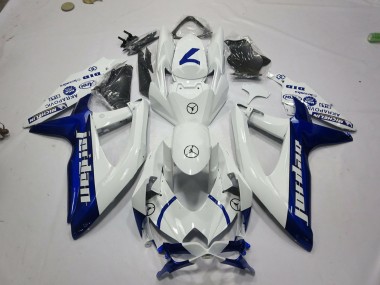 Carenados Moto Suzuki GSXR 600 / GSXR 750 2008-2010 - Blanco Azul Jordan
