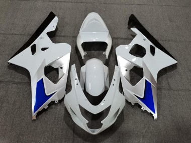 Kits Carenado Moto Suzuki GSXR 600 / GSXR 750 2004-2005 - Blanco Azul Negro