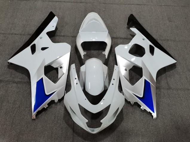 Kits Carenado Moto Suzuki GSXR 600 / GSXR 750 2004-2005 - Blanco Azul Negro