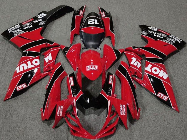 Carenados Moto Suzuki GSXR 600 / GSXR 750 2011-2024 - Rojo Negro Motul