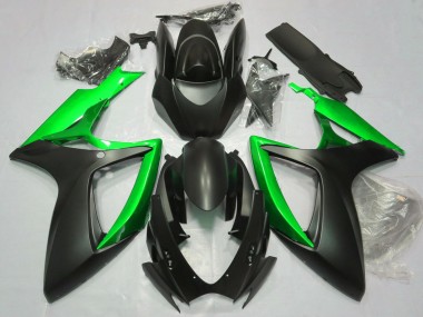 Carenados Moto Suzuki GSXR 600 / GSXR 750 2006-2007 - Negro Mate Verde