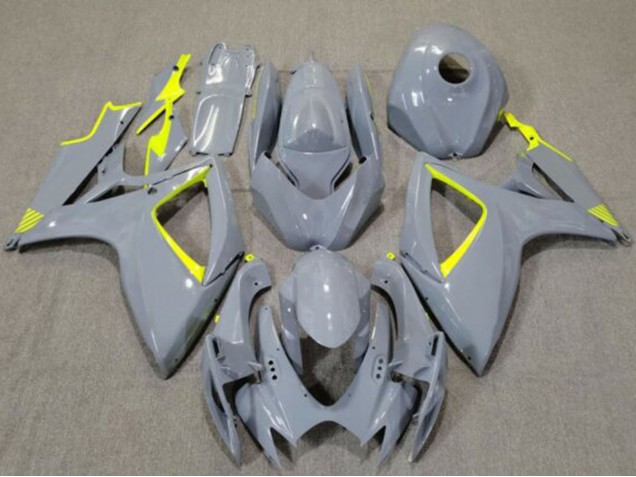 Carenados Moto Suzuki GSXR 600 / GSXR 750 2006-2007 - Nardo Gris Alta Visibilidad Amarillo