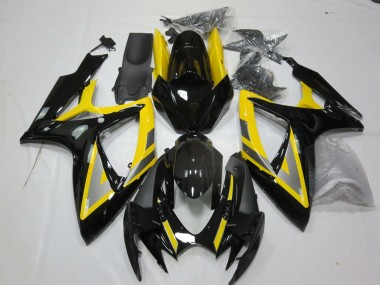 Carenados Moto Suzuki GSXR 600 / GSXR 750 2006-2007 - Amarillo Plata Negro Brillante