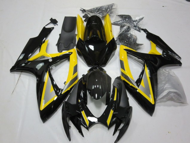 Carenados Moto Suzuki GSXR 600 / GSXR 750 2006-2007 - Amarillo Plata Negro Brillante