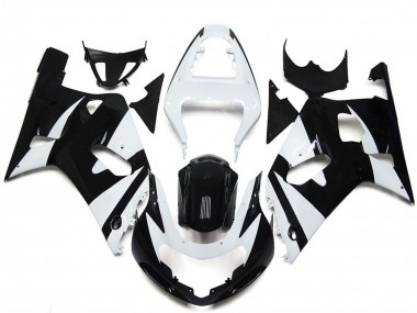Carenados Moto Suzuki GSXR 600 / GSXR 750 2001-2003 - Blanco Negro Brillante OEM Estilo