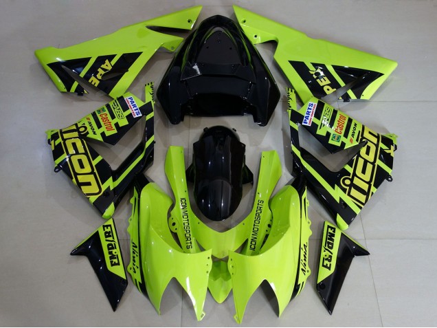 Carenados Moto Kawasaki ZX10R 2004-2005 - Alta Visibilidad Amarillo