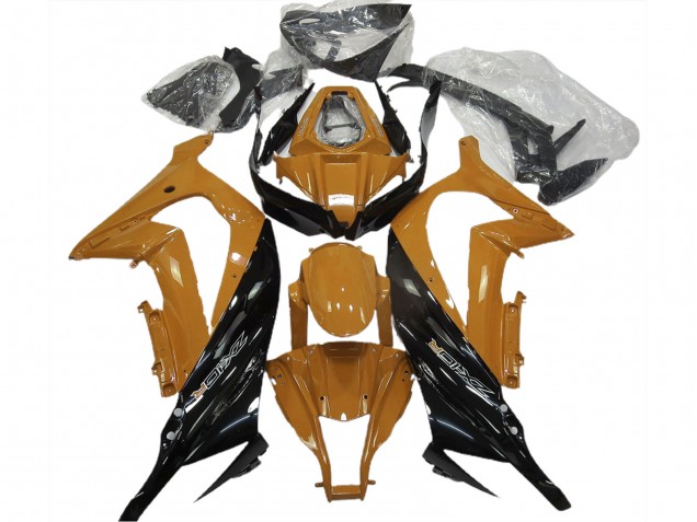 Carenados Moto Kawasaki ZX10R 2011-2015 - Naranja Oscuro Negro Brillante