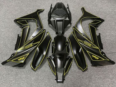 Carenados Moto Kawasaki ZX10R 2011-2015 - Negro Mate Amarillo Línea