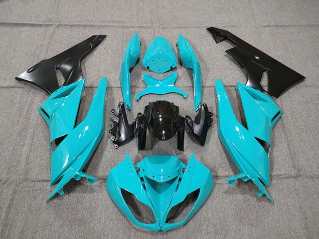 Kits Carenado Moto Kawasaki ZX6R 2009-2012 - Azul Negro Brillante
