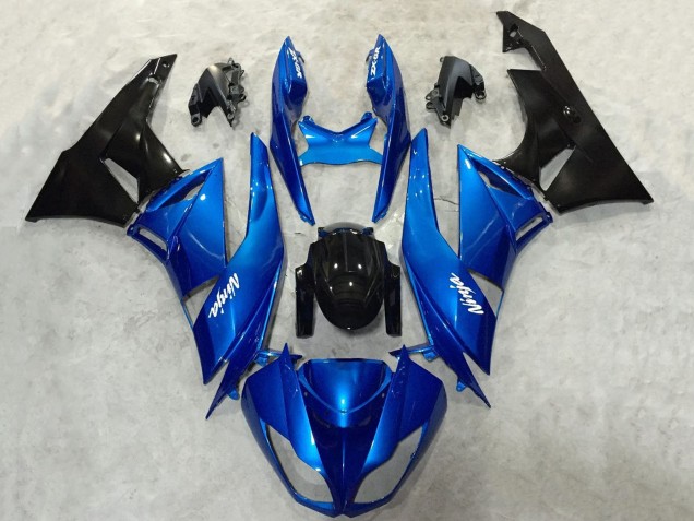 Carenado Moto Kawasaki ZX6R 2009-2012 - Azul Negro Brillante