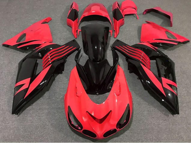 Carenado Moto Kawasaki ZX14R 2006-2011 - Rojo Negro Brillante