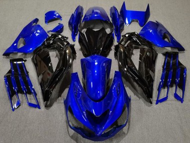 Carenado Moto Kawasaki ZX14R 2012-2024 - Azul Negro Brillante