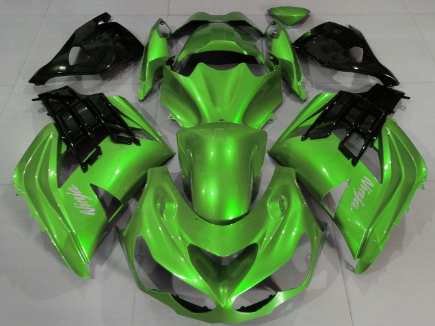 Carenados Moto Kawasaki ZX14R 2012-2024 - Verde Líquido Negro