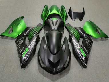 Carenados Moto Kawasaki ZX14R 2006-2011 - Verde Negro Mate