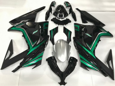 Carenados Moto Kawasaki Ninja 300 2013-2024 - Negro Brillante Verde Esmeralda