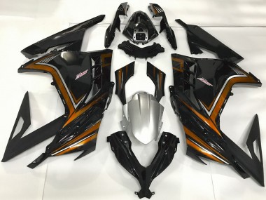 Carenados Moto Kawasaki Ninja 300 2013-2024 - Negro Brillante Naranja