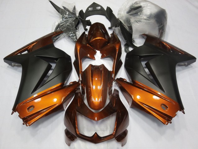 Carenados Moto Kawasaki Ninja 250 2008-2012 - Naranja Negro Mate
