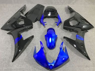 Carenados Moto Yamaha R6 2003-2004 - Azul Negro Brillante