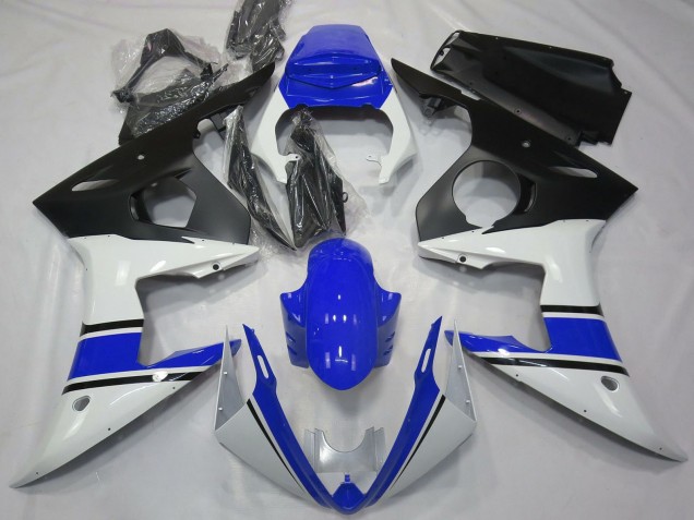 Carenados Moto Yamaha R6 2003-2004 - Blanco Azul Negro Mate