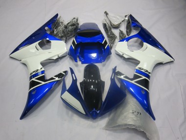 Carenados Moto Yamaha R6 2005 - Azul Blanco Negro Brillante