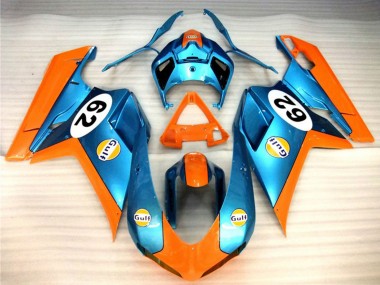Carenados Moto Ducati 848 1098 1198 2007-2014 - Naranja Azul Gulf 62