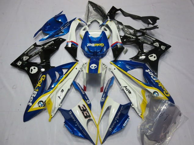 Carenados Moto BMW S1000RR 2009-2014 - Blanco Amarillo Azul Negro Brillante OroBet 33