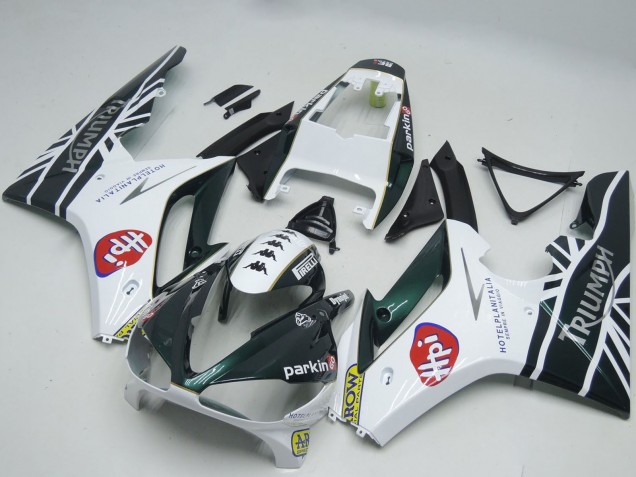 Carenados Moto Triumph Daytona 675 2009-2012 - Blanco Negro Brillante HPi