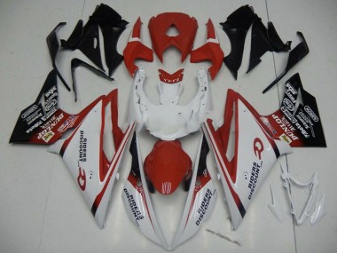 Carenado Moto Triumph Daytona 675 2013-2016 - Blanco Rojo Negro Brillante