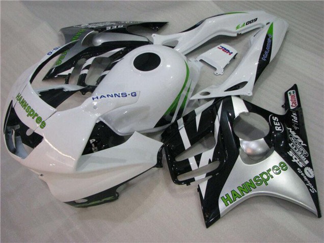 Carenados Moto Honda CBR600 F3 1995-1996 - Blanco Plata Verde Hannspree
