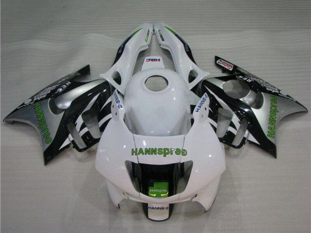 Carenados Moto Honda CBR600 F3 1995-1996 - Blanco Plata Verde Hannspree