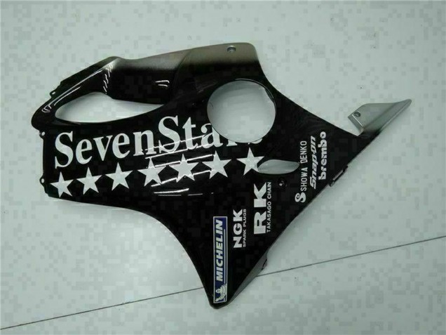 Carenados Moto Honda CBR600 F4i 2001-2003 - Negro Brillante Plata SevenStars