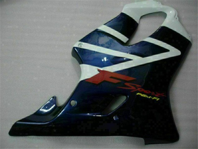 Carenados Moto Honda CBR600 F4i 2001-2003 - Blanco Azul Negro Raya