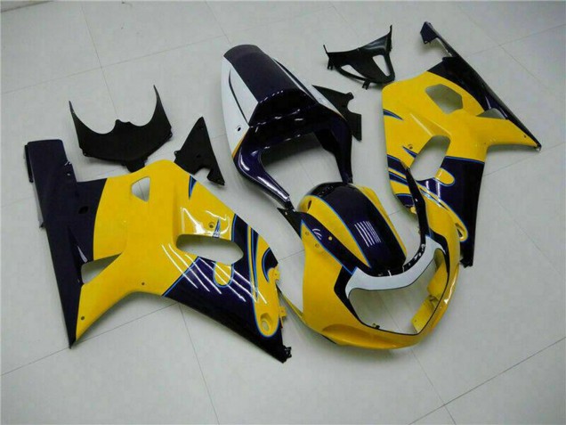 Carenados Moto Suzuki GSXR 600/750 2001-2003 - Amarillo Azul Oscuro Negro Brillante