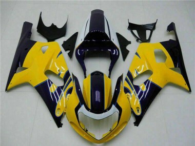 Carenados Moto Suzuki GSXR 600/750 2001-2003 - Amarillo Azul Oscuro Negro Brillante